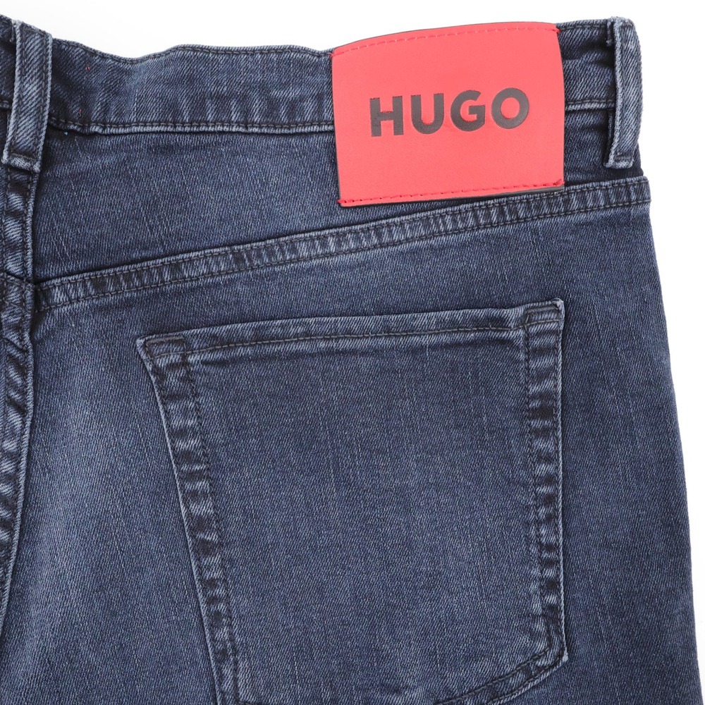 NEW HUGO 634 Tapered Jeans Dark Blue Denim Pants Men 36x32 Button Fly